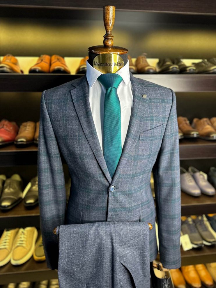 Костюм MAZALTOVMAN 2-ка Серый в клетку