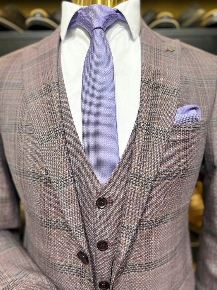 Костюм BEL 3-ка Фиолетовый в клетку