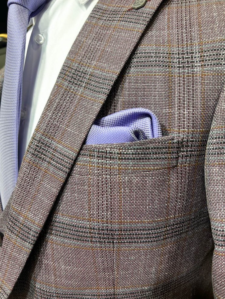 Костюм BEL 3-ка Фиолетовый в клетку