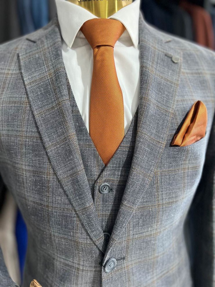 Костюм MAZALTOVMAN 3-ка Серый в клетку