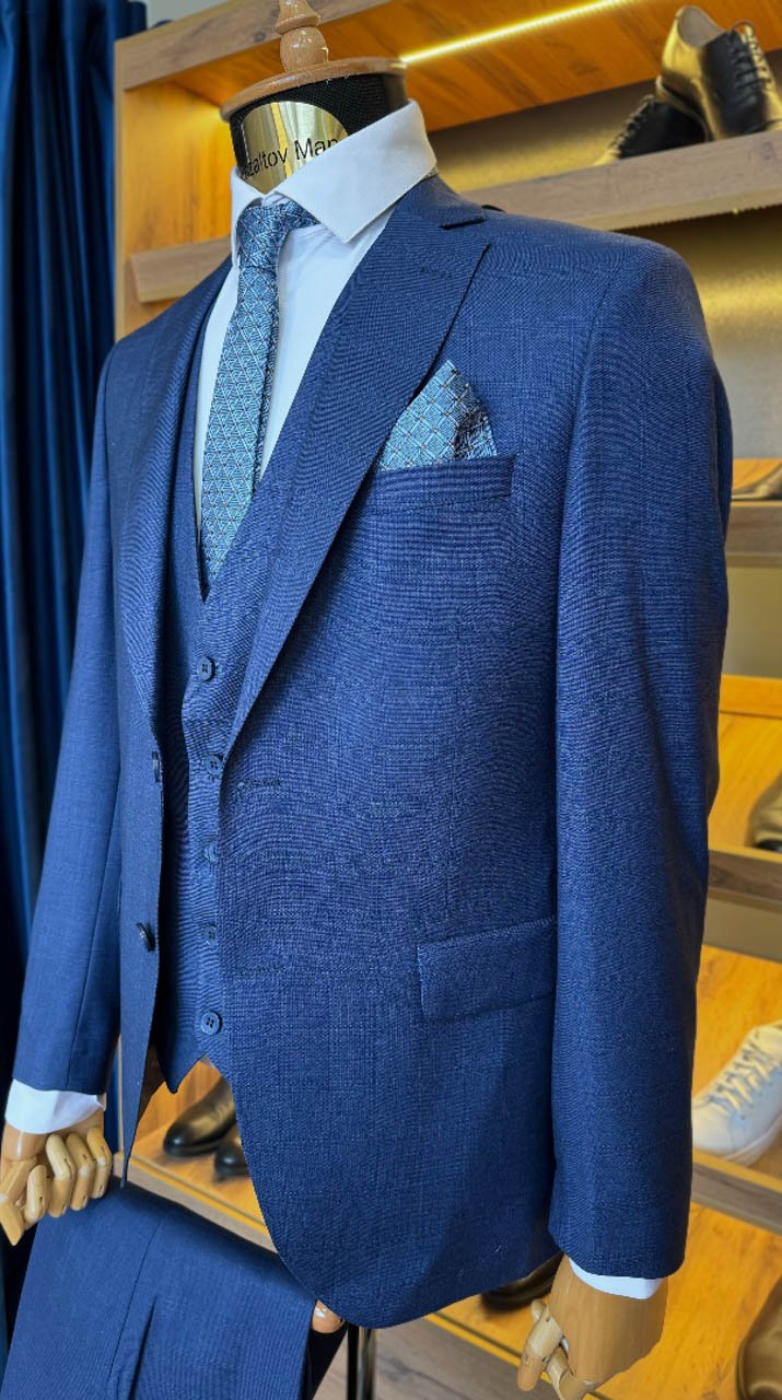 Костюм MAZALTOVMAN 3-ка Синий в клетку