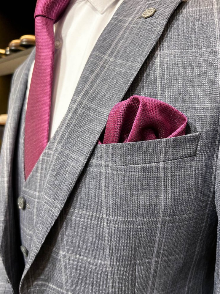 Костюм BEL 3-ка Серый в клетку